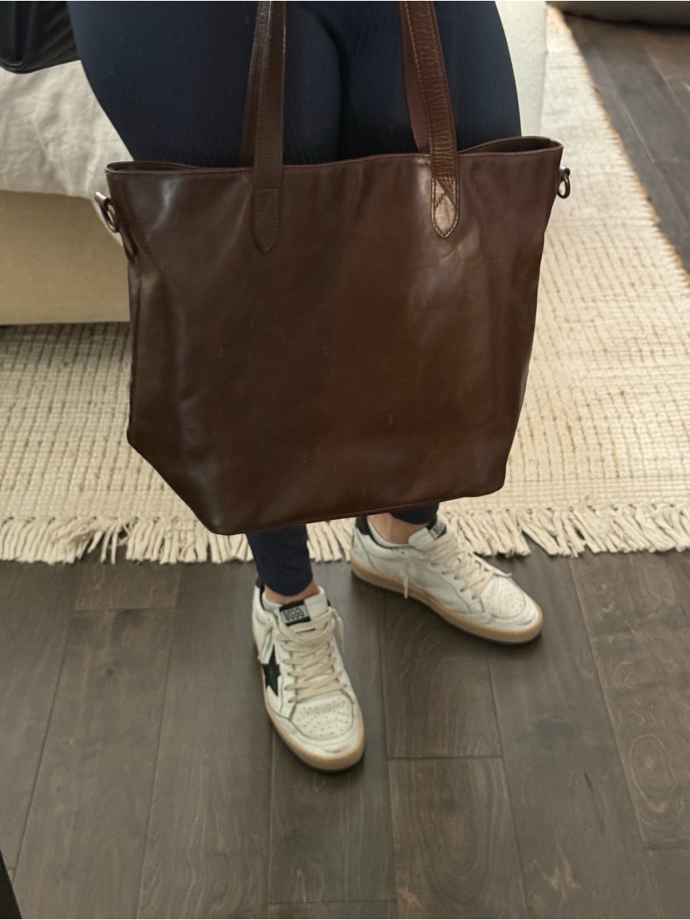 Noonday Collection Brown Leather Tote